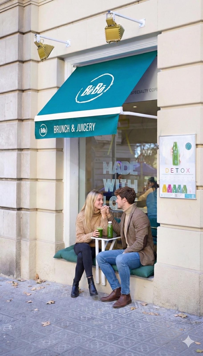 Terraza de BeBo Brunch & Juicery en Passeig de Sant Joan Bosco, Barcelona